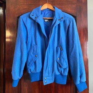 Members Only Vintage *Rare* Ocean Blue Wool Jacket